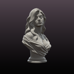 Elegant Woman Bust STL Classical Female Sculpture 3D Print File