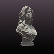 Elegant Woman Bust STL Classical Female Sculpture 3D Print File