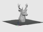 Geometric Deer Bust STL Low Poly Deer Sculpture 3D Print File