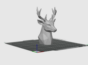 Geometric Deer Bust STL Low Poly Deer Sculpture 3D Print File