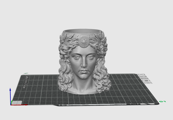 Greek Goddess Planter & Desk Organizer STL Set – Classical Female Bust Pencil Holder 3D Print
