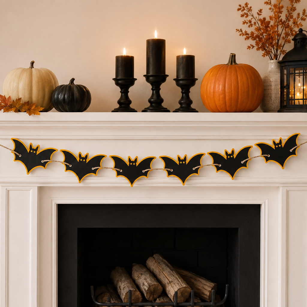 Layered Halloween Bat Garland SVG Cut File for Cricut and Silhouette