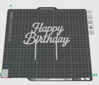 Happy Birthday Cake Topper STL | Fast Print Party Decor 3D File