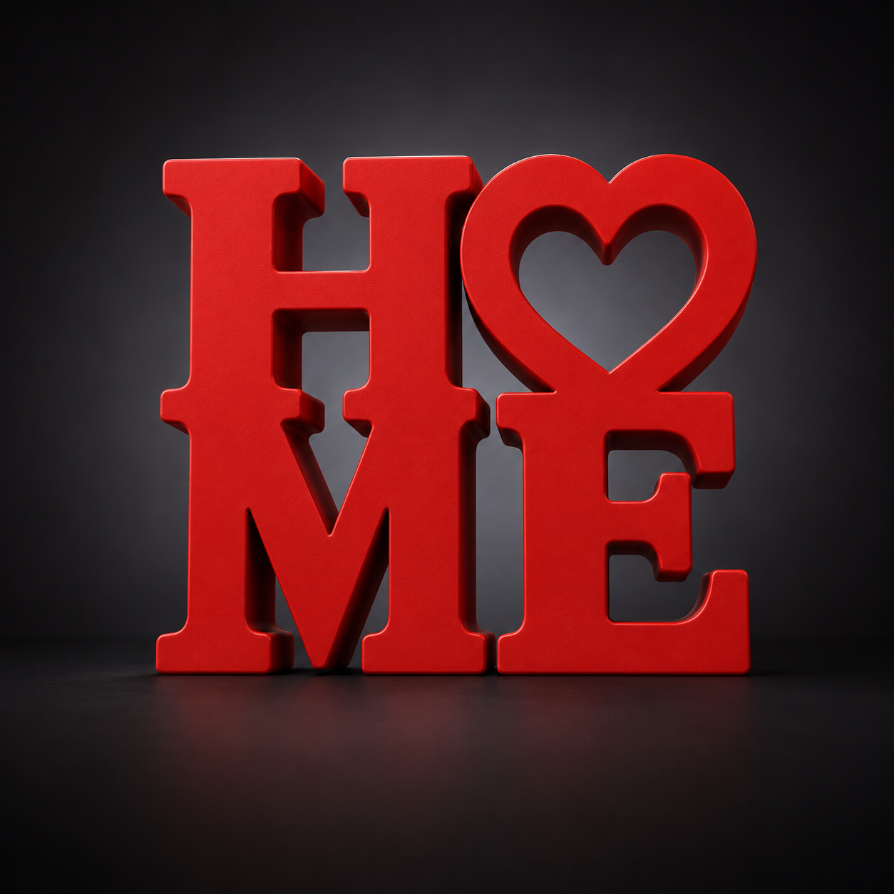 HOME Love Sign STL Modern Decor Sculpture 3D Print File