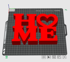 HOME Love Sign STL Modern Decor Sculpture 3D Print File