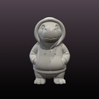 Hoodie Dino Figurine STL File – Dinosaur 3D Print Model
