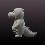 Hoodie Dino Figurine STL File – Dinosaur 3D Print Model