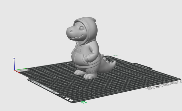 Hoodie Dino Figurine STL File – Dinosaur 3D Print Model