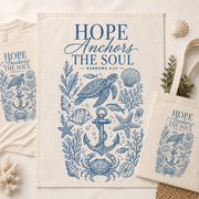 Hope Anchors the Soul PNG File | Coastal Faith Shirt Design