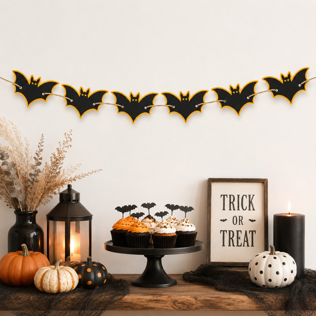 Layered Halloween Bat Garland SVG Cut File for Cricut and Silhouette