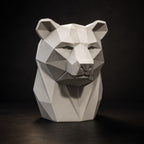 6 Low Poly Animal Head Sculptures STL Bundle for 3D Printing