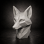 Low Poly Fox Head STL File – Geometric Animal Bust for 3D Printing