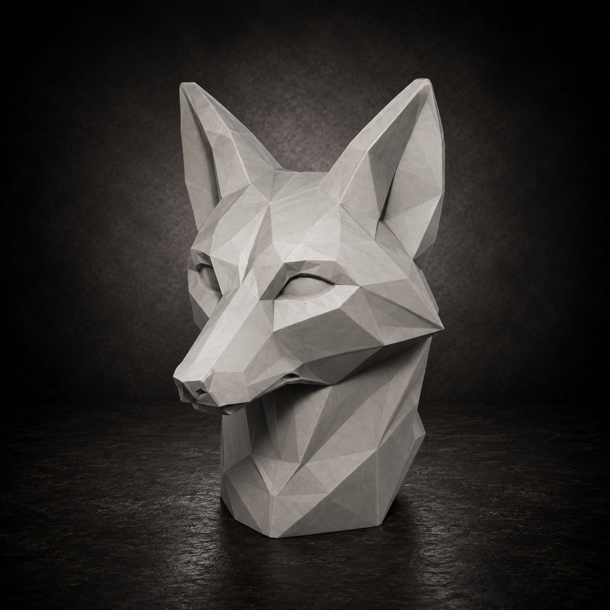 6 Low Poly Animal Head Sculptures STL Bundle for 3D Printing