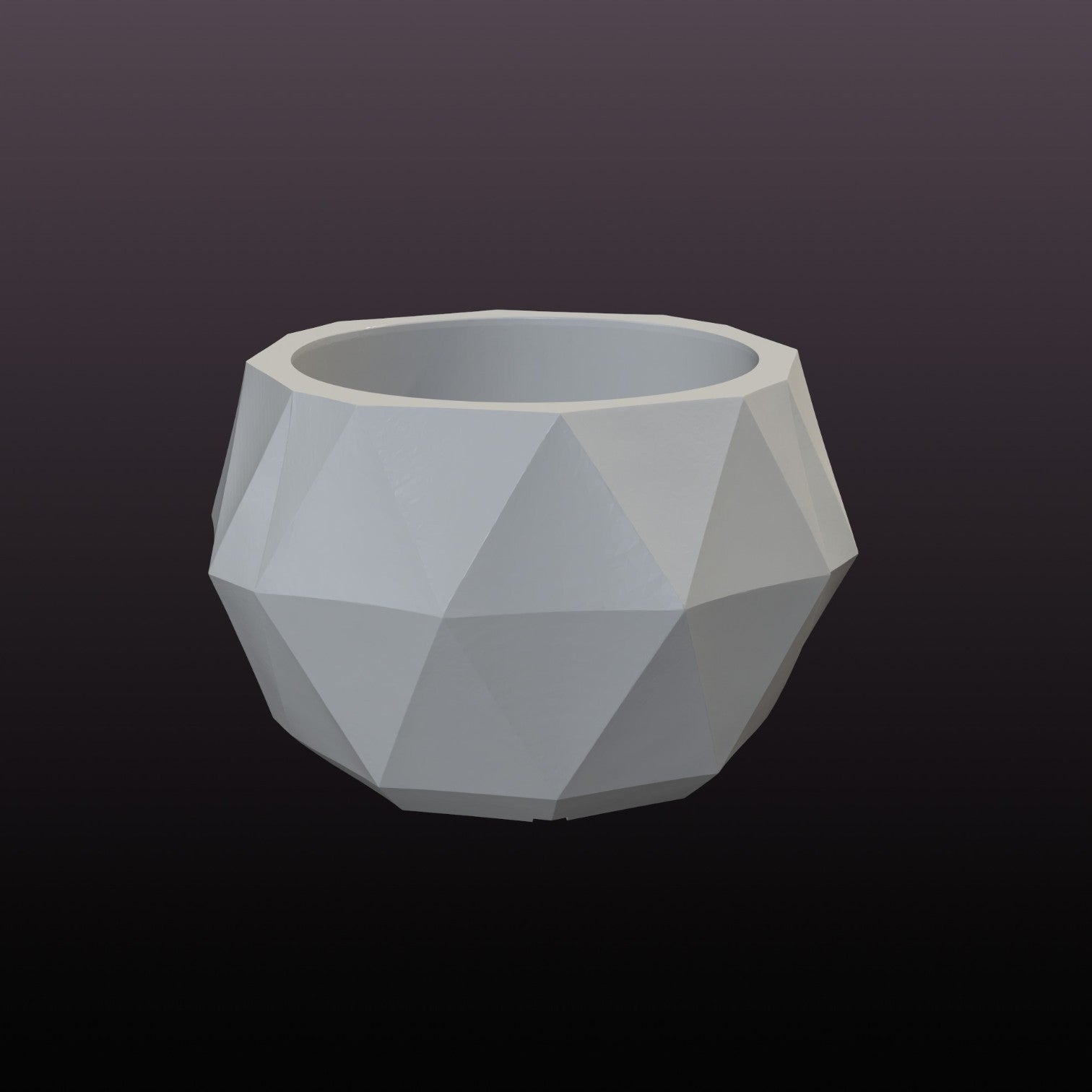 Low Poly Succulent Planter STL File – Geometric Plant Pot 3D Print