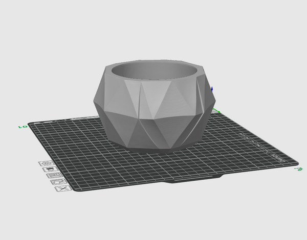 Low Poly Succulent Planter STL File – Geometric Plant Pot 3D Print