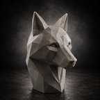 6 Low Poly Animal Head Sculptures STL Bundle for 3D Printing