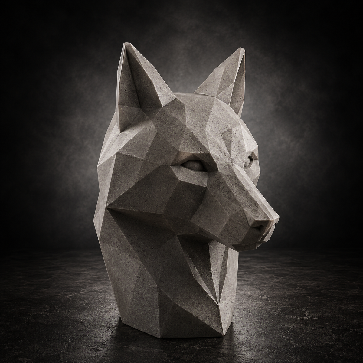 6 Low Poly Animal Head Sculptures STL Bundle for 3D Printing