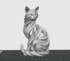 Geometric Feline Spirit STL – High-Detail Modern Cat Sculpture