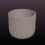 Modern Ripple Planter STL Minimalist Plant Pot 3D Print File