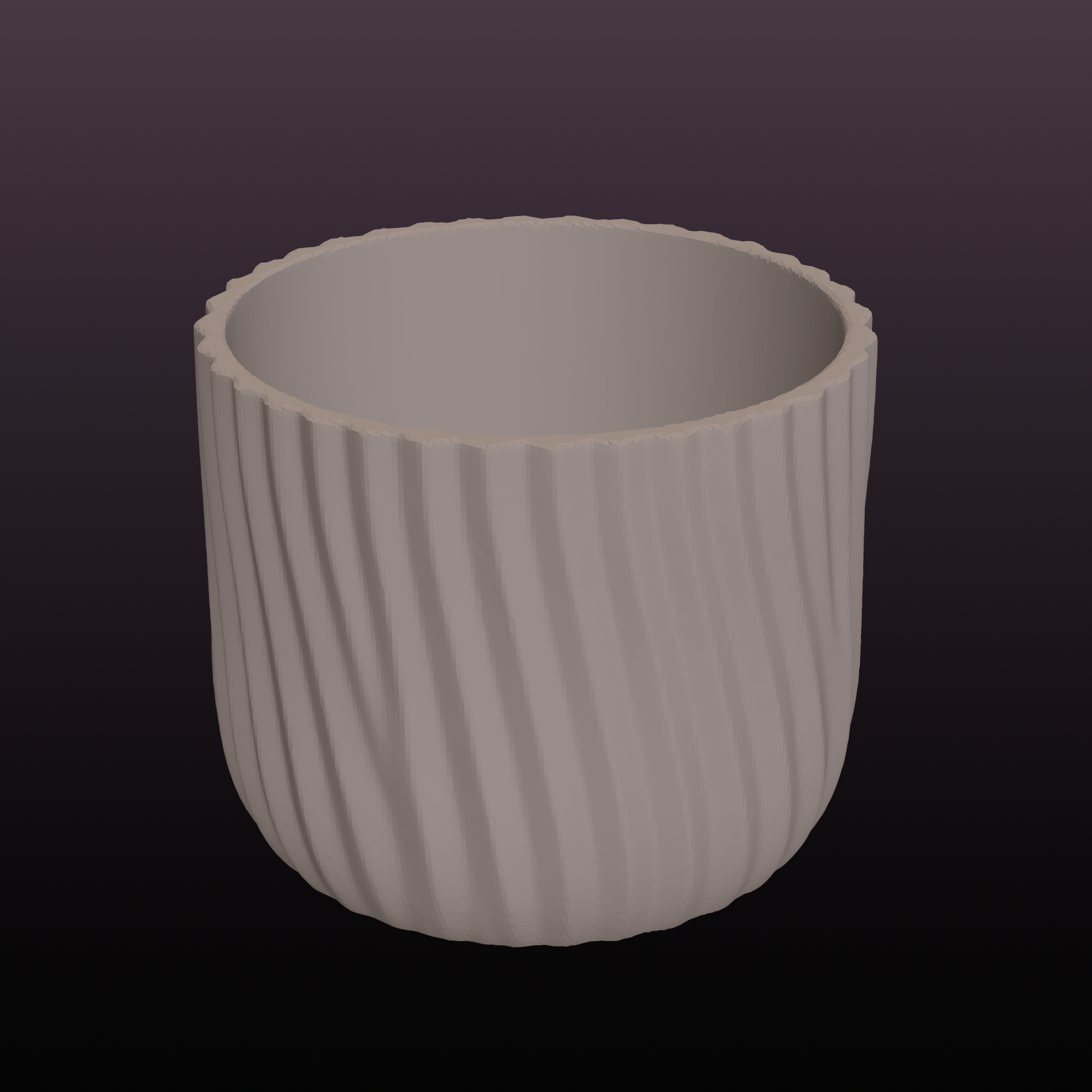 Modern Ripple Planter STL Minimalist Plant Pot 3D Print File