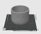 Modern Ripple Planter STL Minimalist Plant Pot 3D Print File