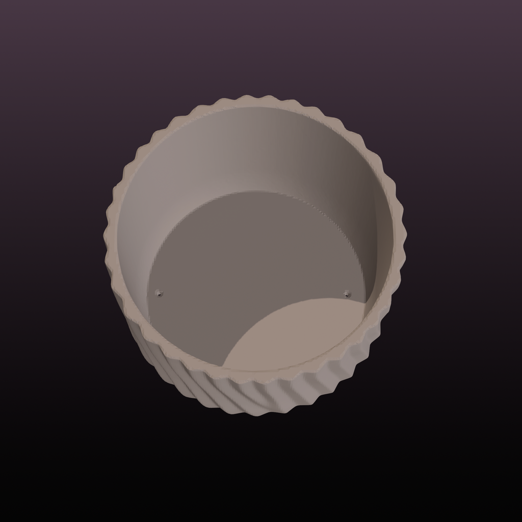 Modern Ripple Planter STL Minimalist Plant Pot 3D Print File