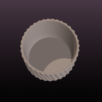 Modern Ripple Planter STL Minimalist Plant Pot 3D Print File