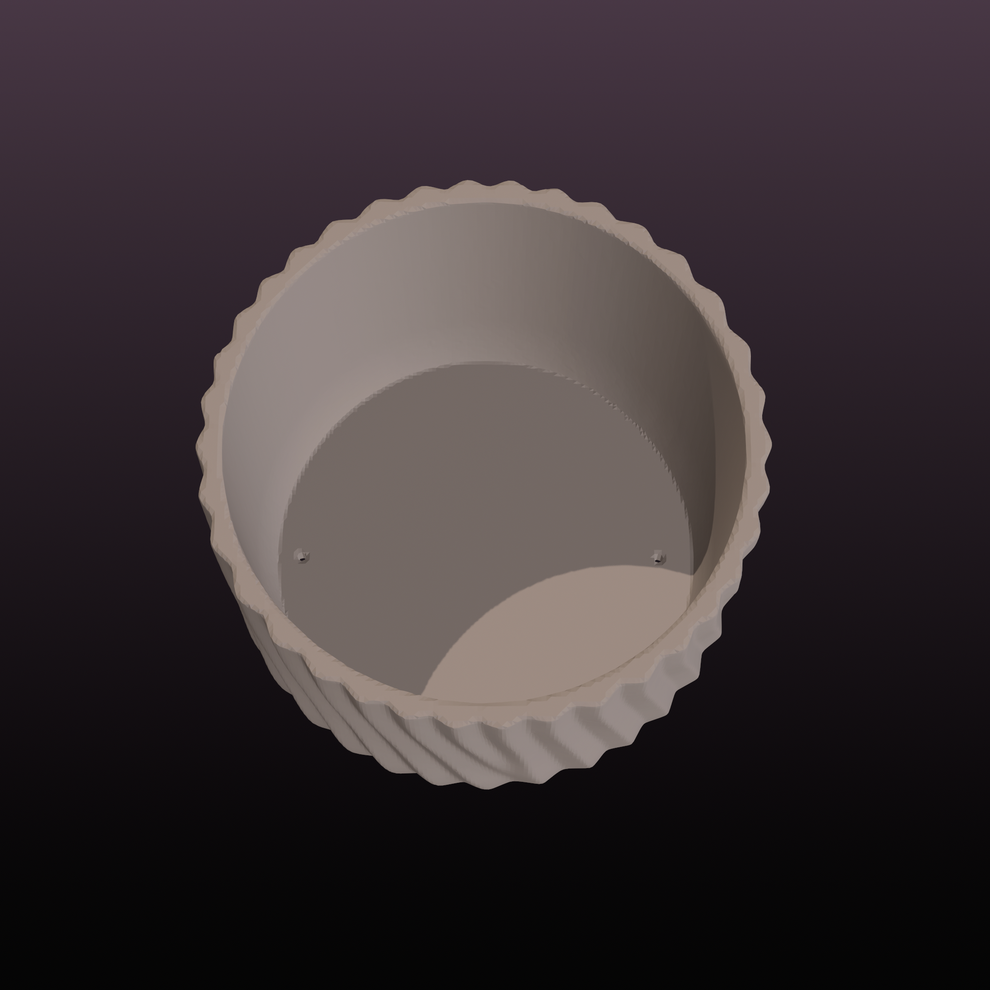 Modern Ripple Planter STL Minimalist Plant Pot 3D Print File
