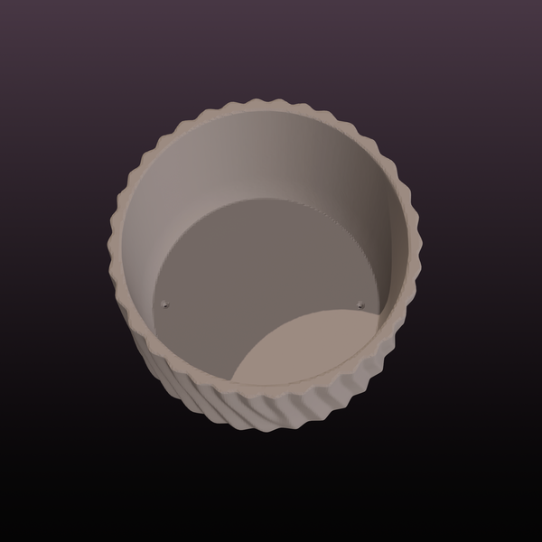 Modern Ripple Planter STL Minimalist Plant Pot 3D Print File