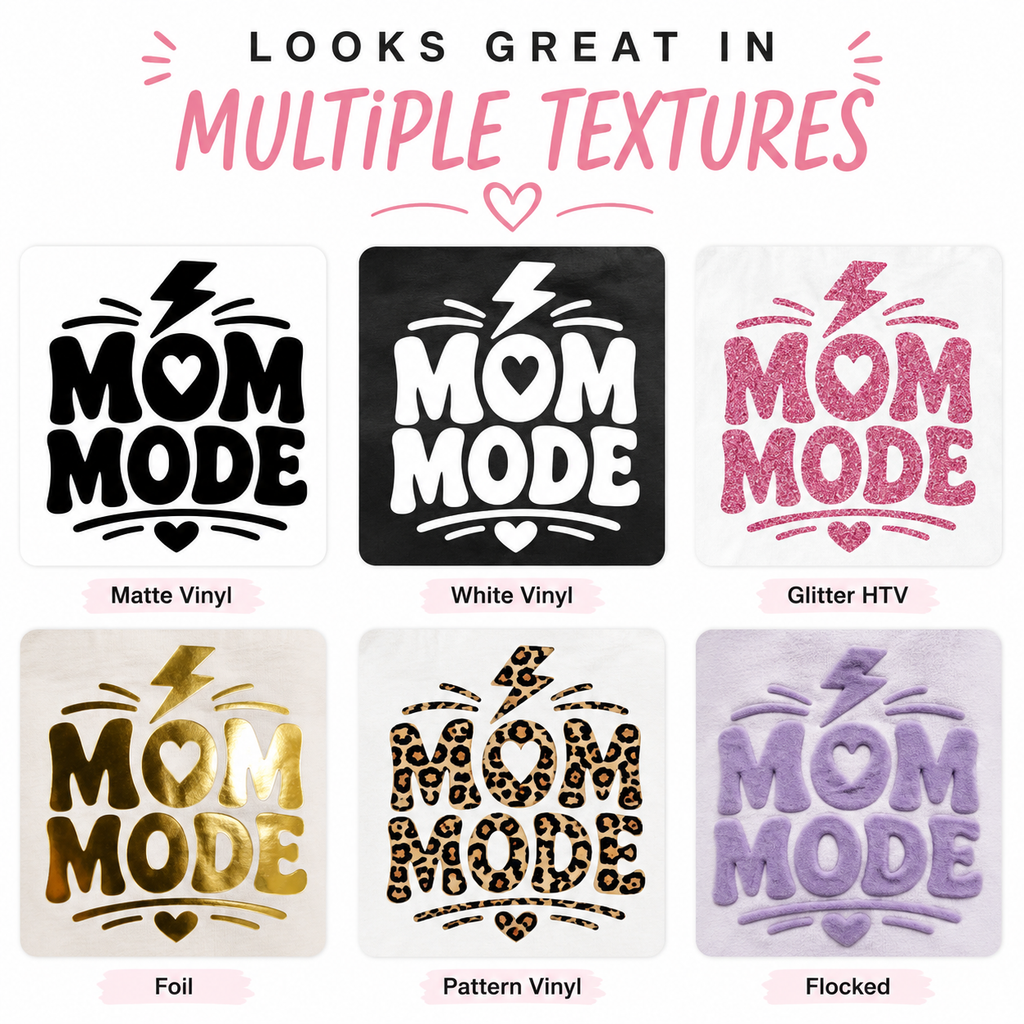Mom Mode SVG Cut File | Single Layer Cricut Shirt Mug Decal Design