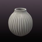 Ribbed Mini Vase STL File – Small Bud Vase 3D Print Decor