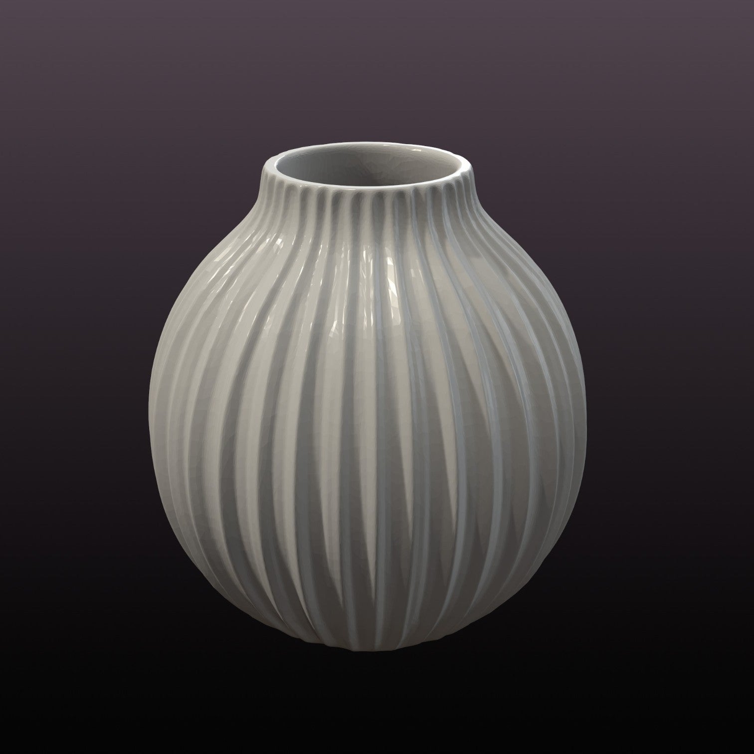 Ribbed Mini Vase STL File – Small Bud Vase 3D Print Decor