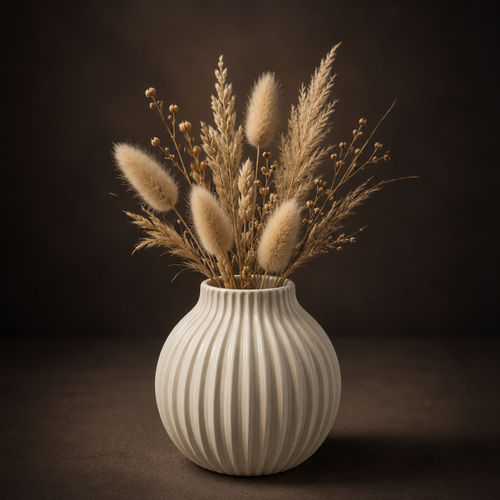 Ribbed Mini Vase STL File – Small Bud Vase 3D Print Decor