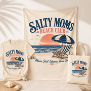 Salty Moms Beach Club PNG File | Summer Beach Shirt Design