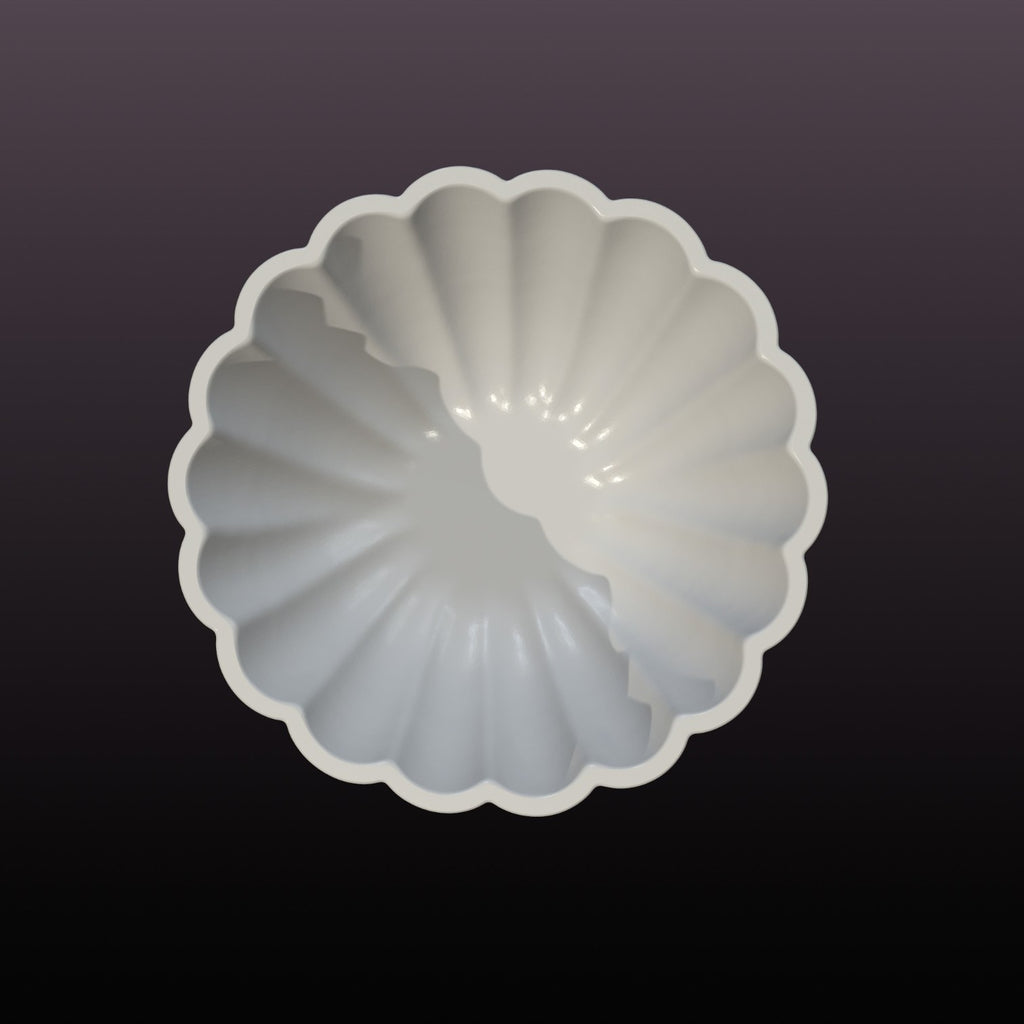 Scallop Bowl STL File – Decorative Ribbed Bowl 3D Print