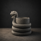 Snake Pen Holder STL File – Serpent Desk Organizer for 3D Printing