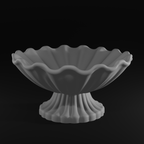 Shell Pedestal Bowl STL Decorative Catchall Dish 3D Print File