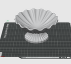 Shell Pedestal Bowl STL Decorative Catchall Dish 3D Print File