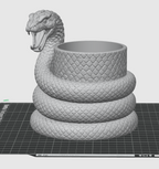 Snake Pen Holder STL File – Serpent Desk Organizer for 3D Printing