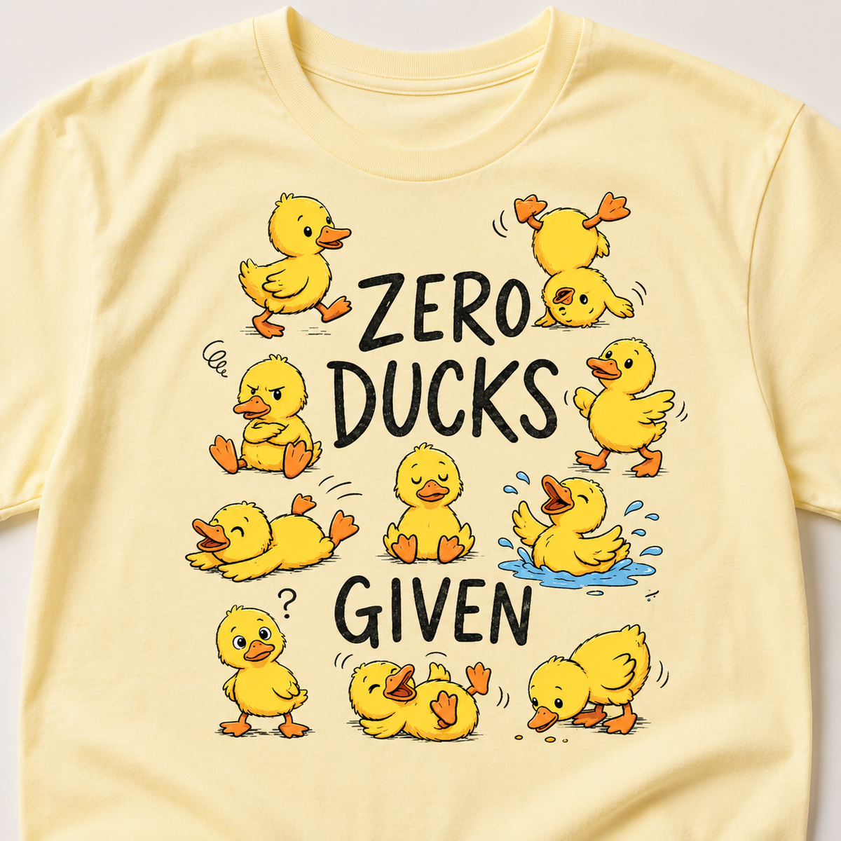 Zero Ducks Given PNG File | Funny Duck Shirt Design