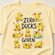 Zero Ducks Given PNG File | Funny Duck Shirt Design
