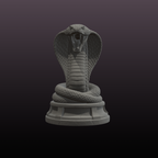 King Cobra Sculpture STL Snake Statue 3D Print File