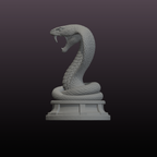 King Cobra Sculpture STL Snake Statue 3D Print File