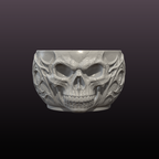 Skull Trinket Bowl STL Gothic Jewelry Organizer 3D Print File