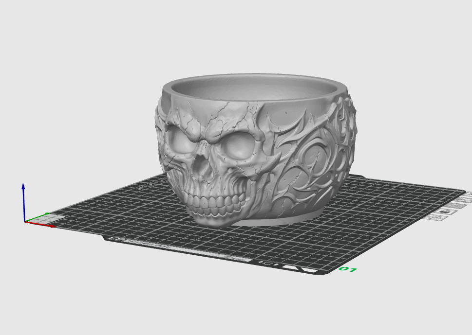 Skull Trinket Bowl STL Gothic Jewelry Organizer 3D Print File
