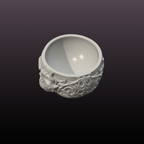Skull Trinket Bowl STL Gothic Jewelry Organizer 3D Print File