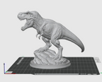 T-Rex Dinosaur Statue STL File – Prehistoric 3D Print Sculpture