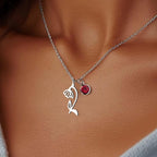 Women’s December Birth Flower Pendant Necklace | Versatile Silver/Gold Chain Gift