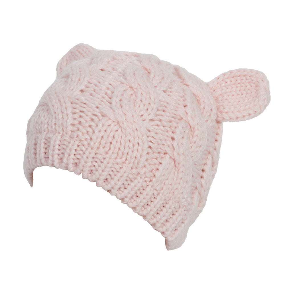 Handmade Knitted Cat Ear Beanie – Winter Warm Unisex Knit Cap