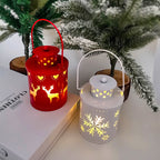 Nordic Christmas LED Lantern – Wrought Iron Small Decorative Candle Light